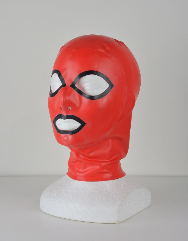Latexová maska červená/černá